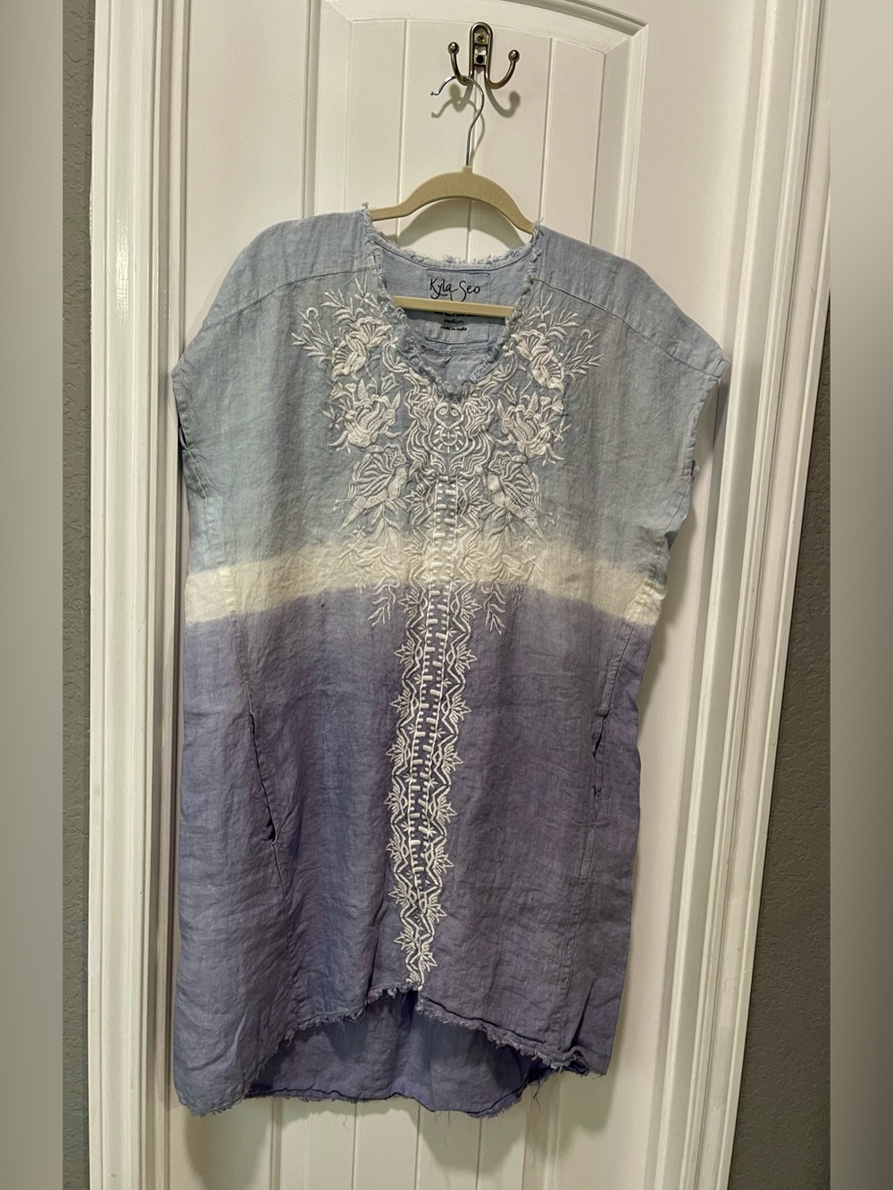 100% linen Kyla Seo ombré dress